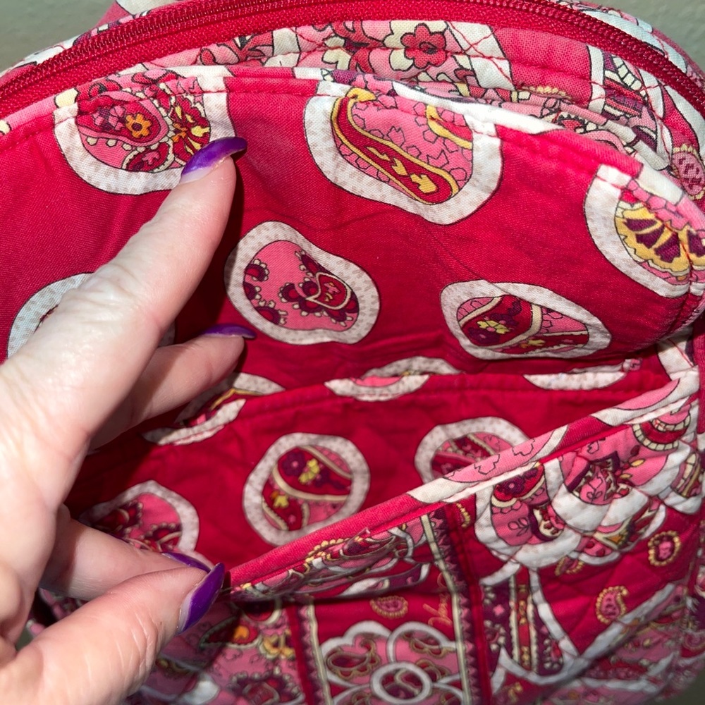 Vera Bradley Red and Pink Patterned Backpack - Picture 4 of 13